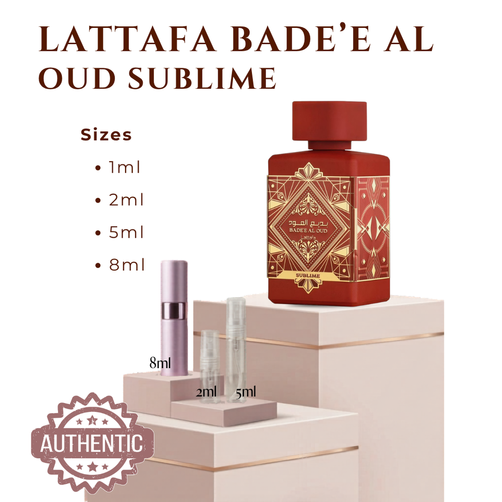 DECANT Lattafa Bade'e Al Oud Sublime